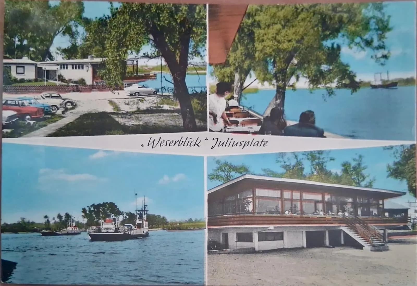 Postkarte vom Haus Weserblick an der Juliusplate, 1963 bis 1978